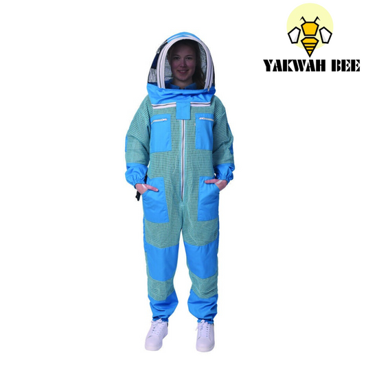 Blue 3 Layer Ventilated Beekeeping Suit